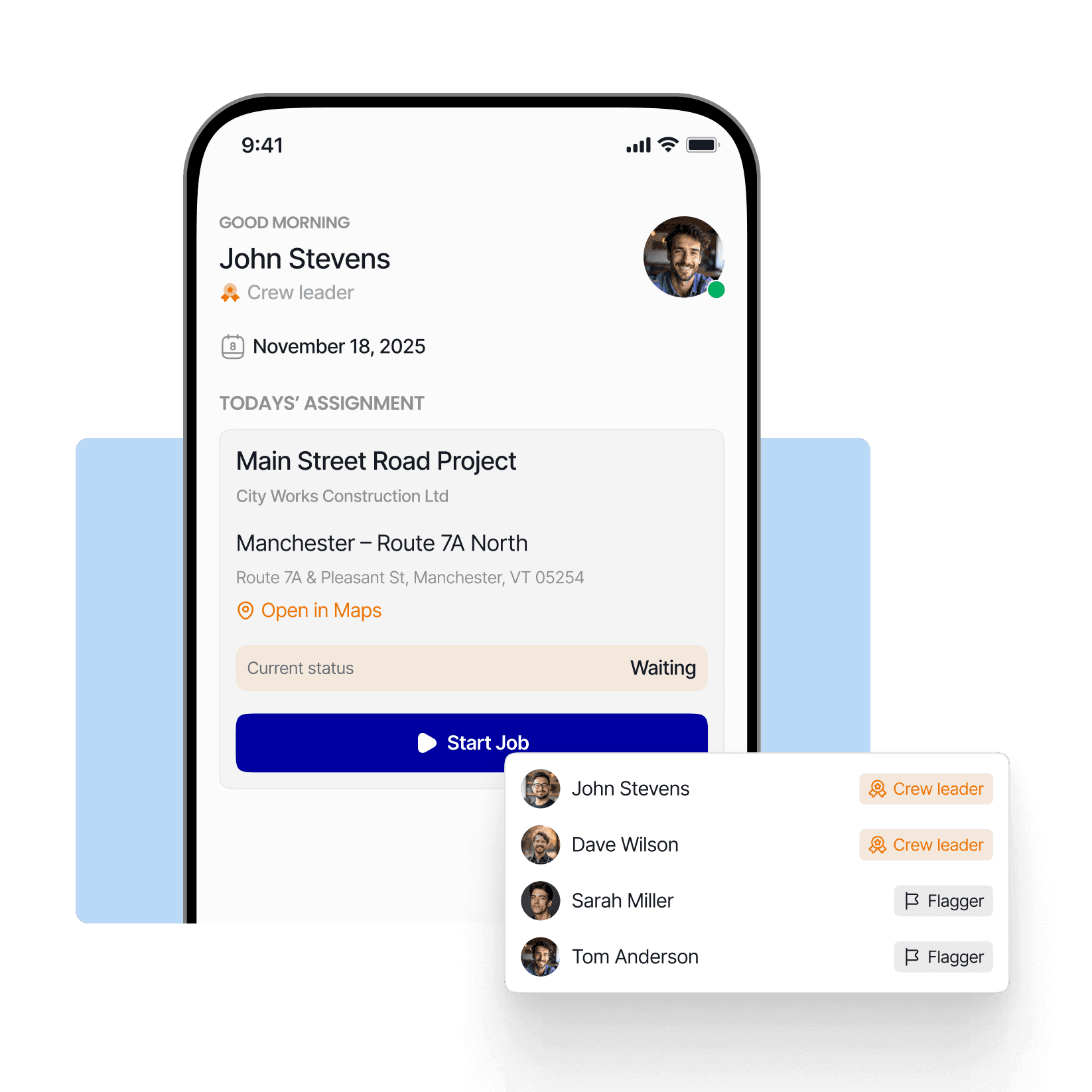 Crew Leader Starts Job with GPS Proof